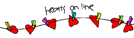 hearts on a line   animation