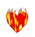 flaming heart   animation