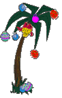 palm tree with xmas lights  animation