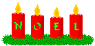 noel candles  animation