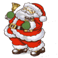 father christmas ringing a bell  animation
