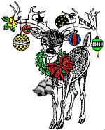  christmas decorated  deer animation