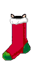 xmas stocking and cat animation