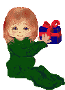 girl with present  animation