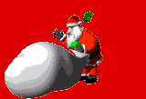  santa with his sack animation