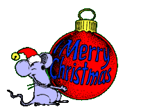 mouse and christmas bauble animation