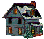 decorated xmas house  animation