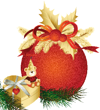  red glitter bauble  animation