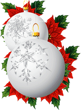 white christmas baubles   animation