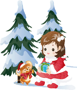 little girl and mouse   animation