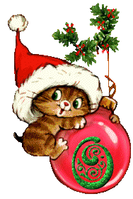  kitten on a bauble  animation