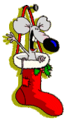 mouse in a christmas sock   animation