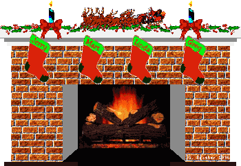  christmas fireplace animation