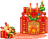  christmas fireplace animation