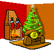 christmas fireplace  animation