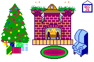  christmas fireplace animation