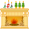 christmas fireplace  animation