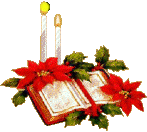 bible and candles  animation