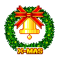  bell in christmas wreath animation