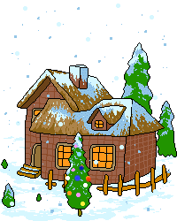  snowy house animation