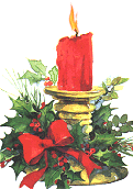  yellow christmas candles animation