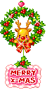 merry xmas wreath  animation