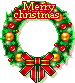 merry christmas wreath  animation