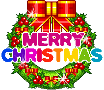 merry christmas wreath  animation