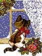  cat at window animation