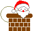 santa in the chimney  animation