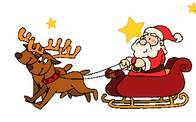sledge and santa  animation