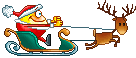  santa riding his sleigh animation