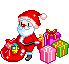 santa with presents  animation