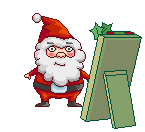 santa doing his hair  animation