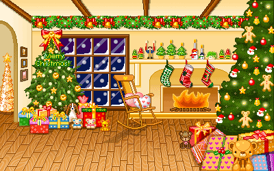 christmas room scene  animation
