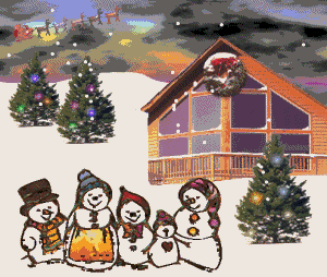 snow scene  animation
