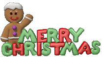 merry christmas gingerbread man animation