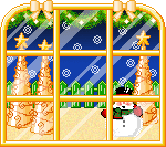  window and snow  animation