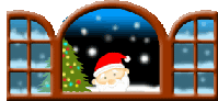 santa at the window   animation