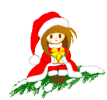 little girl in snow   animation