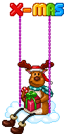  reindeer on a swing  animation
