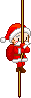  santa climbing a rope animation