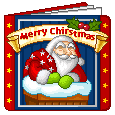 merry christmas book  animation