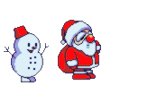  snowman and santa clause animation