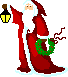 father christmas with a lantern   animation