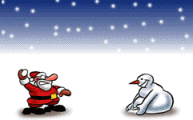  santa and snowman animation