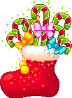 sock and candy canes  animation