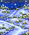  snow landscape and train  animation