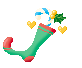 sock and candy cane  animation