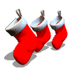 christmas socks hanging up  animation